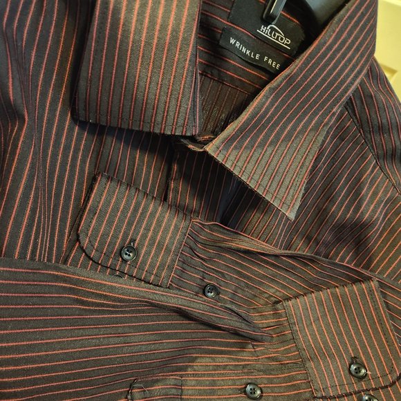 HILLTOP WRINKLE FREE MEN'S LONG SLEEVE SHIRT  XL #1464 - Picture 11 of 15